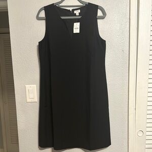 J. Crew Black Mini Dress V-Neck Sleeveless